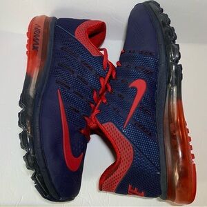 Nike Air Max Running Sneakers Blue Red Size 8.5